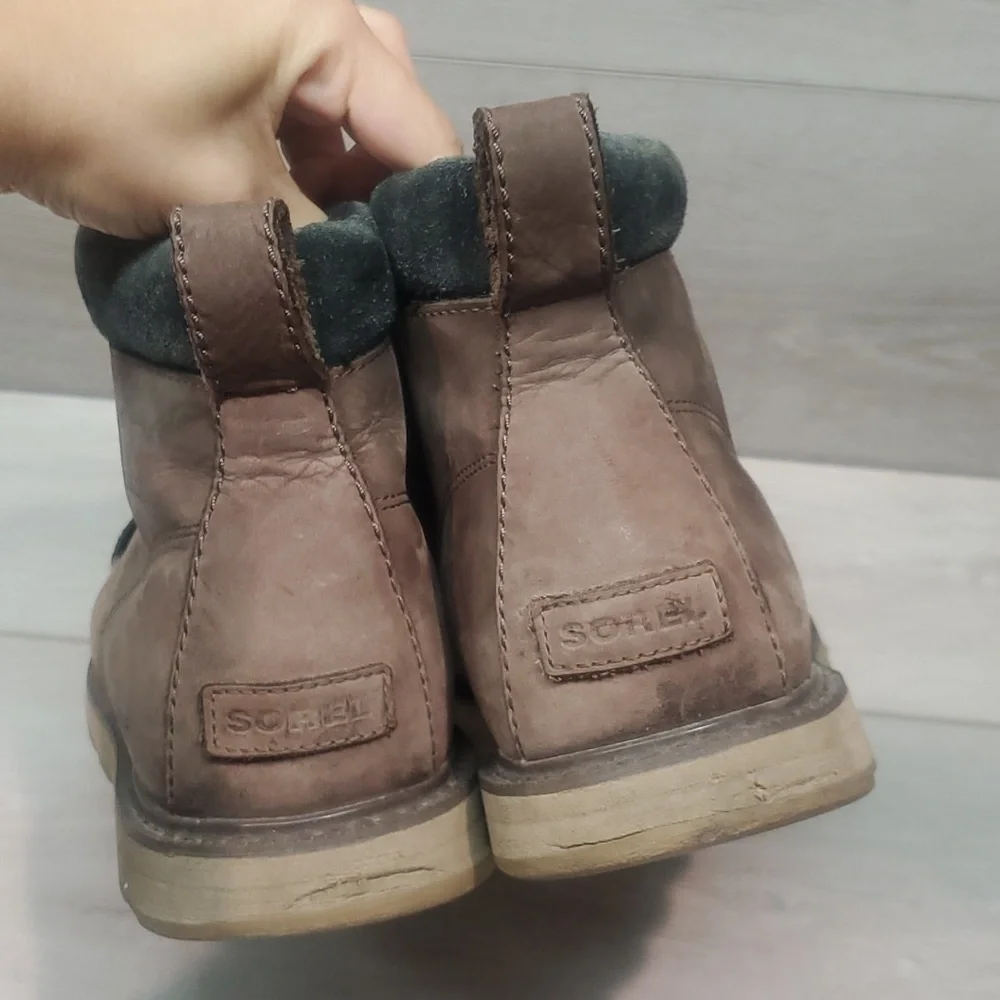 Sorel Mens Madson moc toe Leather High Top Sneakers Boots shoes sz 12
